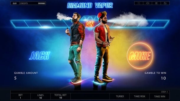 Игра на удвоение в Diamond Vapor