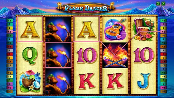 Выигрышная комбинация в Flame Dancer